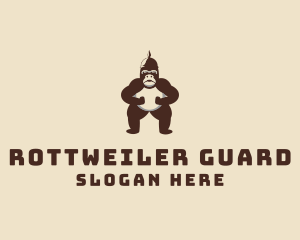 Gorilla Soldier Guard  logo design