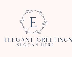 Floral Fashion Wreath  logo design