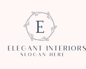 Floral Fashion Wreath  logo design