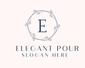 Floral Fashion Wreath  logo design