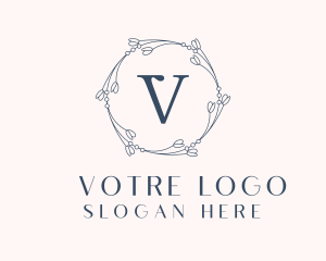 Florist - Floral Fashion Wreath logo design