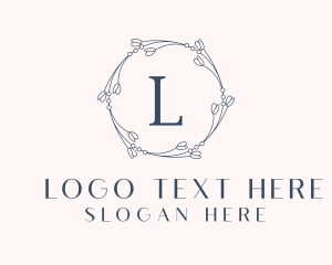 Aesthetic - Floral Fashion Wreath logo design