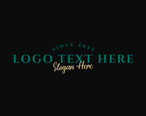 Script - Retro Hipster Business logo design