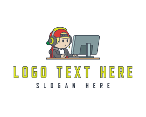 Leisure - Gamer Boy Computer logo design