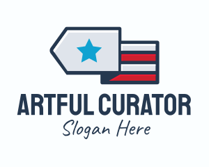 Star Stripes Military logo design