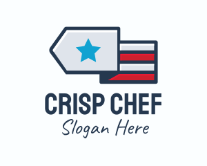 Star Stripes Military logo design