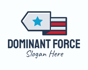 Star Stripes Military logo design