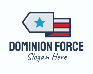 Star Stripes Military logo design