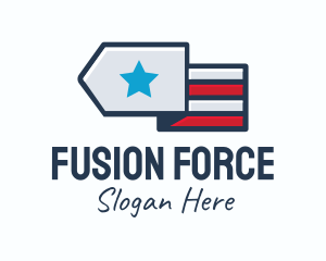 Star Stripes Military logo design