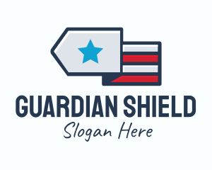 Star Stripes Military logo design