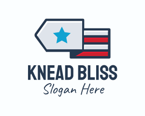 Star Stripes Military logo design