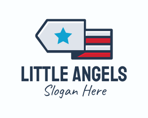 Star Stripes Military logo design