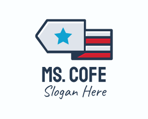 Star Stripes Military logo design