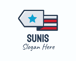 Star Stripes Military logo design