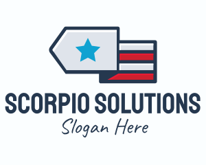 Star Stripes Military logo design