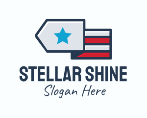 Star Stripes Military logo design