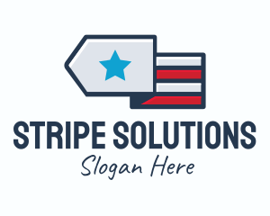 Star Stripes Military logo design