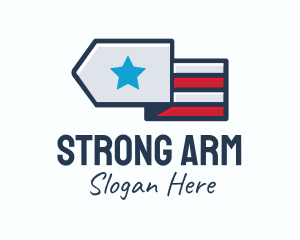 Star Stripes Military logo design