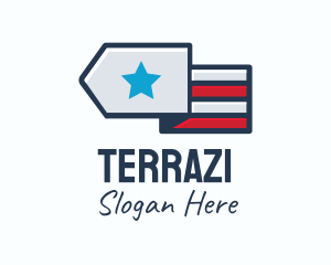 Star Stripes Military logo design