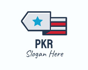 Star Stripes Military logo design