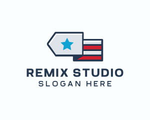 Star Stripes Military logo design