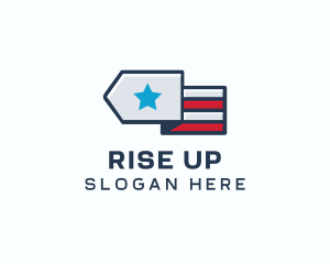 Star Stripes Military logo design