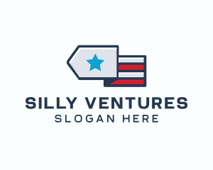 Star Stripes Military logo design