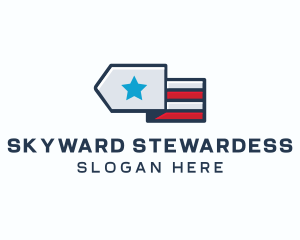 Star Stripes Military logo design