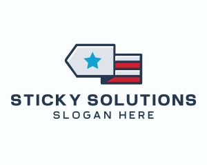 Star Stripes Military logo design