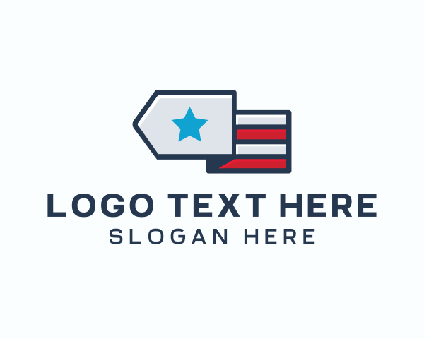 Honor - Star Stripes Military logo design