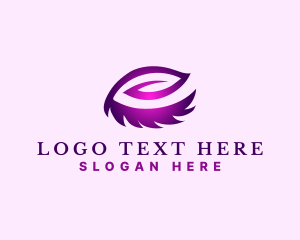 Eye - Leaf Lash Cosmetic logo design