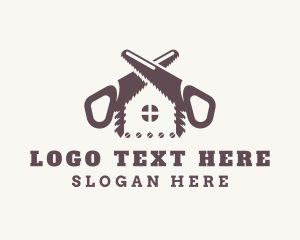 Joinery - Woodworking House Handsaw logo design