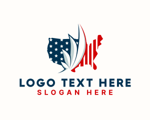 Usa - America Marijuana Leaf logo design