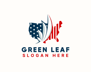 America Marijuana Leaf logo design