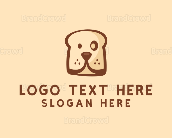 Dog Bread Toast Logo