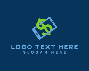 Office - Mobile Dollar Currency logo design