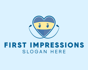 Heart Doctor Stethoscope logo design