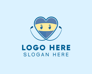 Staff - Heart Doctor Stethoscope logo design