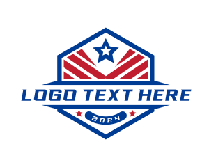 America - Hexagonal Team Campaign logo design