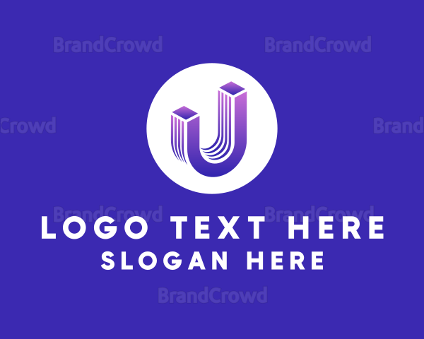 Gradient Letter U Logo