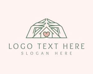 Shelter - Charity Hand Shelter logo design