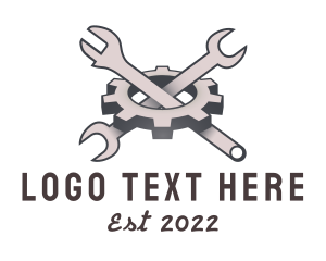 Spanner - Mechanical Tools Cog logo design