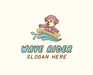Surf - Monkey Wave Surfing logo design