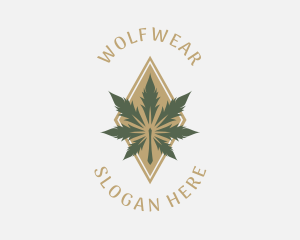 Organic - Deluxe Marijuana Leaf logo design