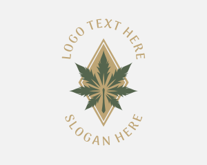 Plantation - Deluxe Marijuana Leaf logo design