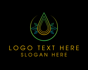 Oil - Leaf Water Drop logo design