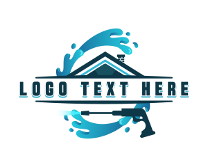 Power Washer - Pressure Washer Home Cleaning logo design