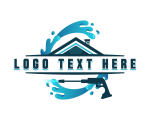 Caretaker - Pressure Washer Home Cleaning logo design