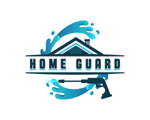 Pressure Washer Home Cleaning logo design