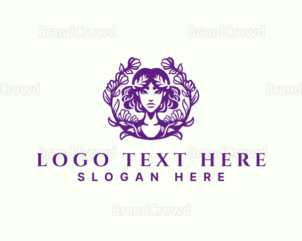 Lady Flower Goddess Logo